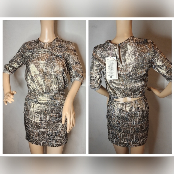 NWT Isabel Marant × H&M Silk mini dress. Cutout elastic back. Size 4. - Picture 5 of 17